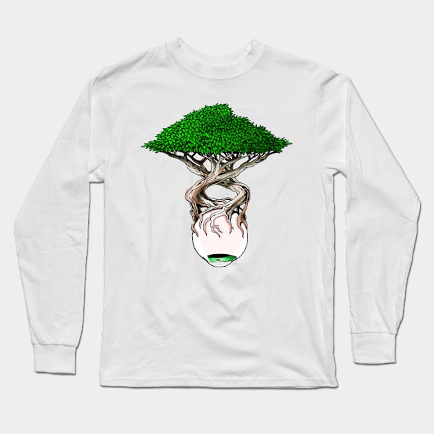 Eyeball Tree Helix Long Sleeve T-Shirt by Phobotech